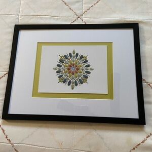 Christopher Marley Colorful Mandala Art Print with Black Frame